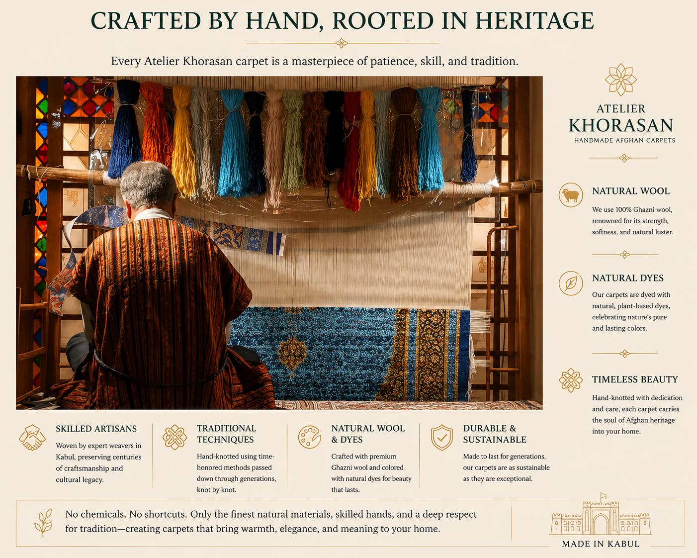 Crafted by hand, rooted in heritage — Atelier Khorasan