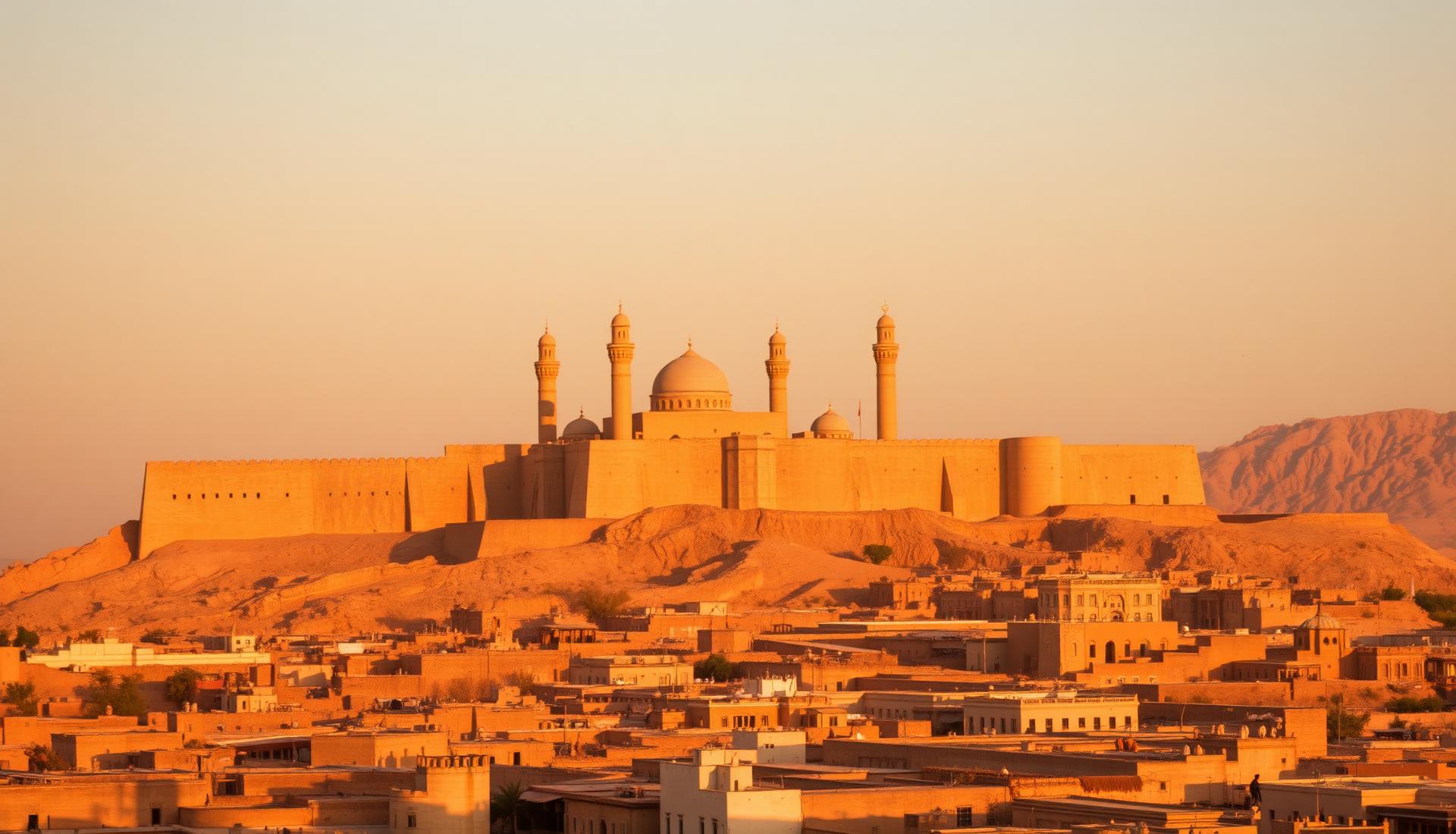 The historic citadel of Herat at golden hour